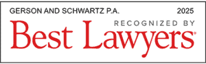 Gerson And Schwartz P.A. Recognized by Best Lawyers 2025